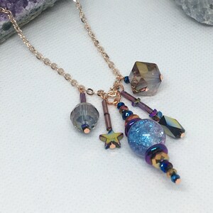 STARSEED Collection Celestial Necklace - Rose Gold Tone Metal - Unique & Handmade #Fabulous !