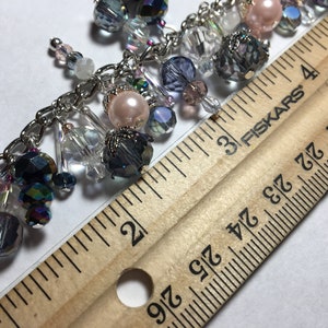 Pale Pastels Dangles Crystal Beads Bracelet & Earrings SET OOAK image 5