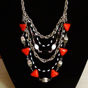 La Parisienne Theme Necklace ER Set Featuring Vintage Czech & Trade Beads