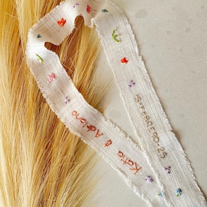 Personalisierte Hand fasten Band Hand gestickte Gelübde Benutzerdefinierte Verpackung handbindende Zeremonie