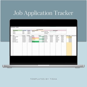 Job Application Tracker for Excel & Google Sheets | Career Planner, Interview and Job Search | Simple Template Spreadsheet
