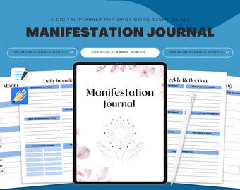 Manifestation Journal, Law of Attraction Techniques, Vision Board, Affirmations, Digital Journal, GoodNotes Journal, Manifesting Journal