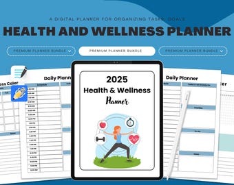 Diario del benessere, diario digitale per la cura di sé, diario di consapevolezza, tracker di fitness, pianificatore alimentare, salute mentale, diario GoodNotes