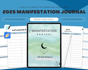 Manifestation Journal, Law of Attraction Techniques, Vision Board, Affirmations, Digital Journal, GoodNotes Journal, Manifesting Journal