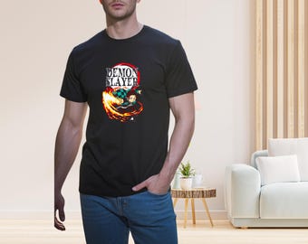 Demon Slayer Tanjiro T-Shirt | Kimetsu no Yaiba Anime Tee | Hinokami Kagura Shirt | Kamado Tanjiro Fan Gift | Manga Merch | Water Breathing