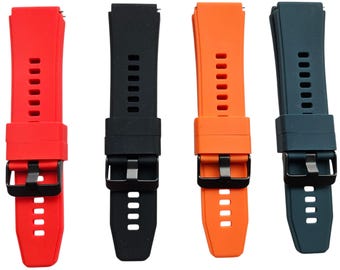 22mm Silicone Rubber Watch Band – Waterproof Sport Strap with Quick Release – Soft Replacement Band