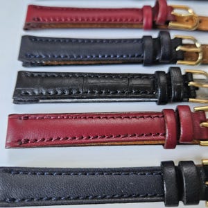 12mm Calf Leather Watch Band – Slim Women’s Replacement Strap