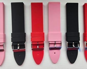 Silicone Watch Band: Quick Release, Unisex, 22mm