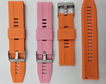 Correa de reloj de silicona de 22 mm – Correa deportiva impermeable con cierre rápido – Correa de repuesto suave