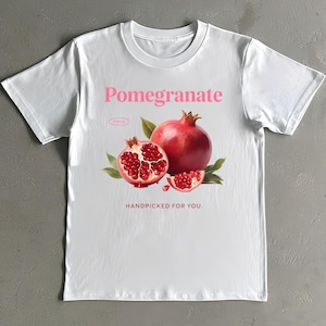 Vintage Pomegranate Shirt -Retro Pomegranate T-Shirt - 90s Style Shirt - Fruit Shirt -Unisex Heavy Cotton Tee