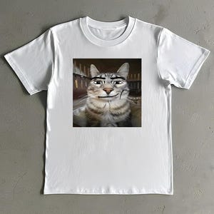 Sigma Cat Shirt - Cat Meme Shirt - Ironic Shirt - Silly Cat Humor - Unhinged Shirt - Funny Gift Shirt