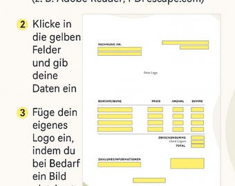 Invoice template, fillable PDF, invoice PDF, write invoice, edit PDF invoice, business documents, self-employed template.
