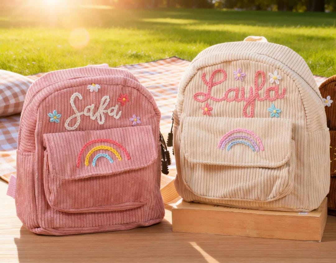 Custom Hand-embroidered Backpack for Toddlers, Personalized Preschool ...