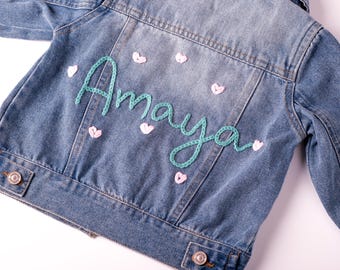 Personalized Baby Jean Jacket: Embroidered Denim Toddler Keepsake