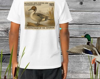 Youth Vintage Mallard Duck T-Shirt – Classic Waterfowl Hunting Scene Tee
