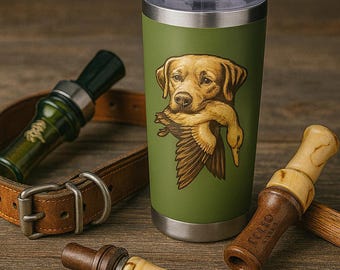 Waterfowl Hunter’s 20oz Tumbler – Lab with Duck Design