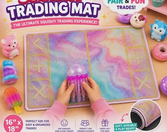 Squishy-ruilmat voor kinderen | Speelgoedhandelsstation | Squishies | Leuke squishy-handelsmat | Eerlijk en leuk handelen