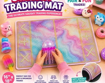 Fidget-Tauschmatte für Kinder | Weiches Tauschbrett | Sensorisches Tauschspiel | Sammelspielmatte | Geschenk für Kinder
