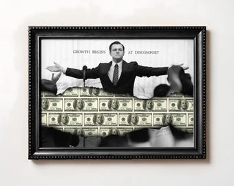 The Wolf of Wall Street Print: Money Motivation, Modern Pop Art (Digital Download)