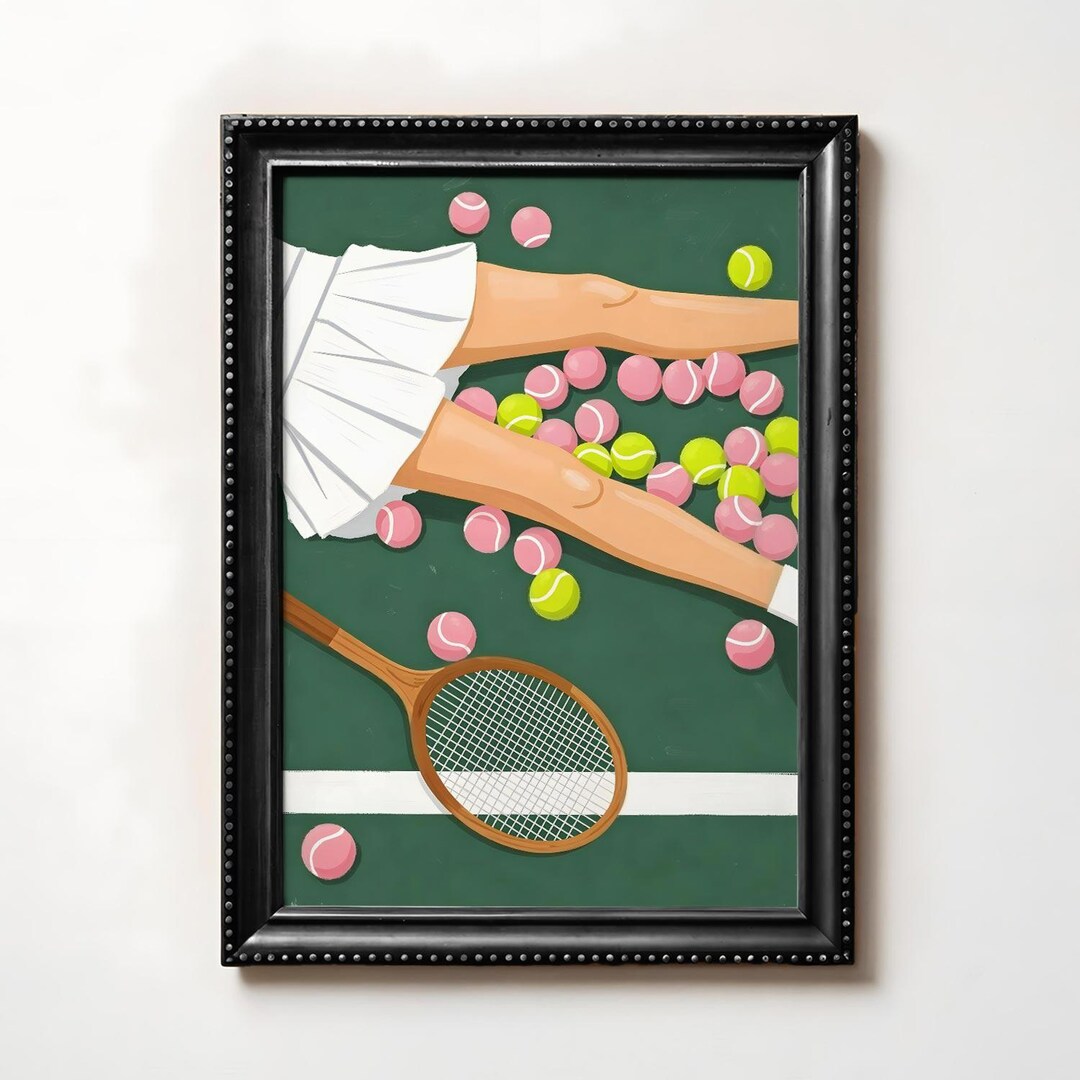 Tennis Girl Poster – Old Money Chic Feminine Glam Sporty Racket Wall ...