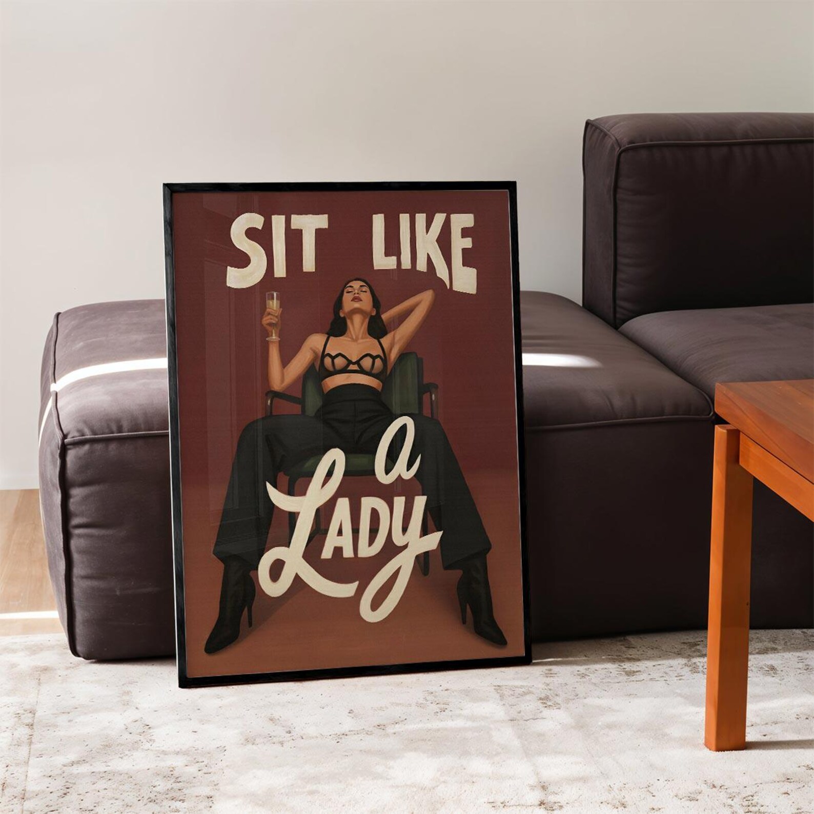 Sit Like Rosa Sit Like a Lady Poster – Feminine Power & Confidence Wall Art (digital ...