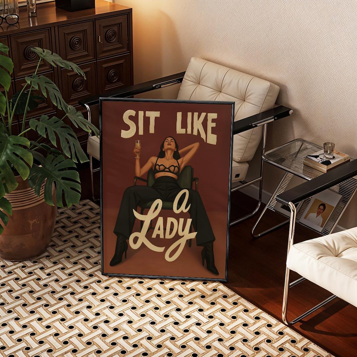 Sit Like Rosa Sit Like a Lady Poster – Feminine Power & Confidence Wall Art (digital ...