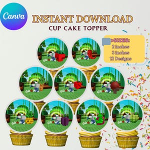 Grow A Garden Cupcake Toppers - Printable Party Picks - 12 Designs - Digital Download - Roblox Cupcake Toppers
