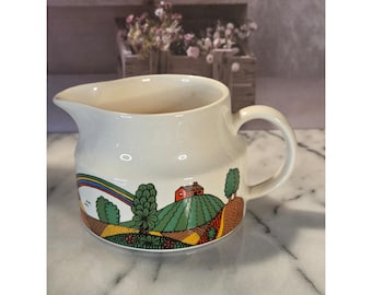 Crown Devon Country Lane Robin Cody Creamer Pitcher Staffordshire England Vtg