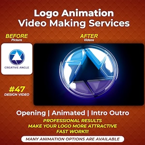カスタムロゴアニメーション：YouTubeイントロ、効果音付きブランド紹介