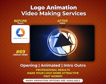 Animación de logotipo personalizada / Logotipo animado profesional para YouTube, Instagram y marca