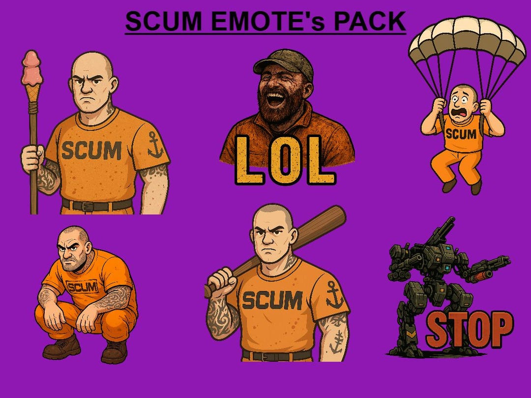 SCUM Twitch Emotes Pack – 6 Emotes für Streamer - Etsy.de