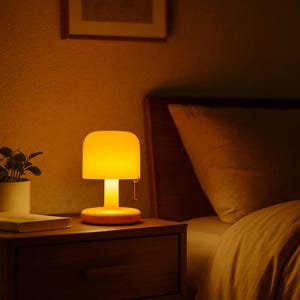 Mini Mushroom LED Night Light – USB Rechargeable Sunset Lamp for Bedroom, Coffee Bar, Home Decor, Desk or Table Lighting