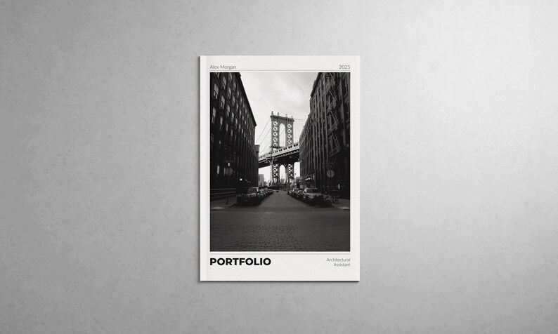 Editable A4 Architecture Portfolio Cover Template | Indesign Front Page ...