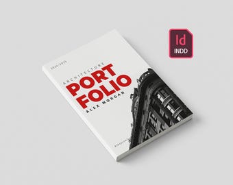 Minimalist Architecture Portfolio Template | A4 InDesign Cover (Digital Download)