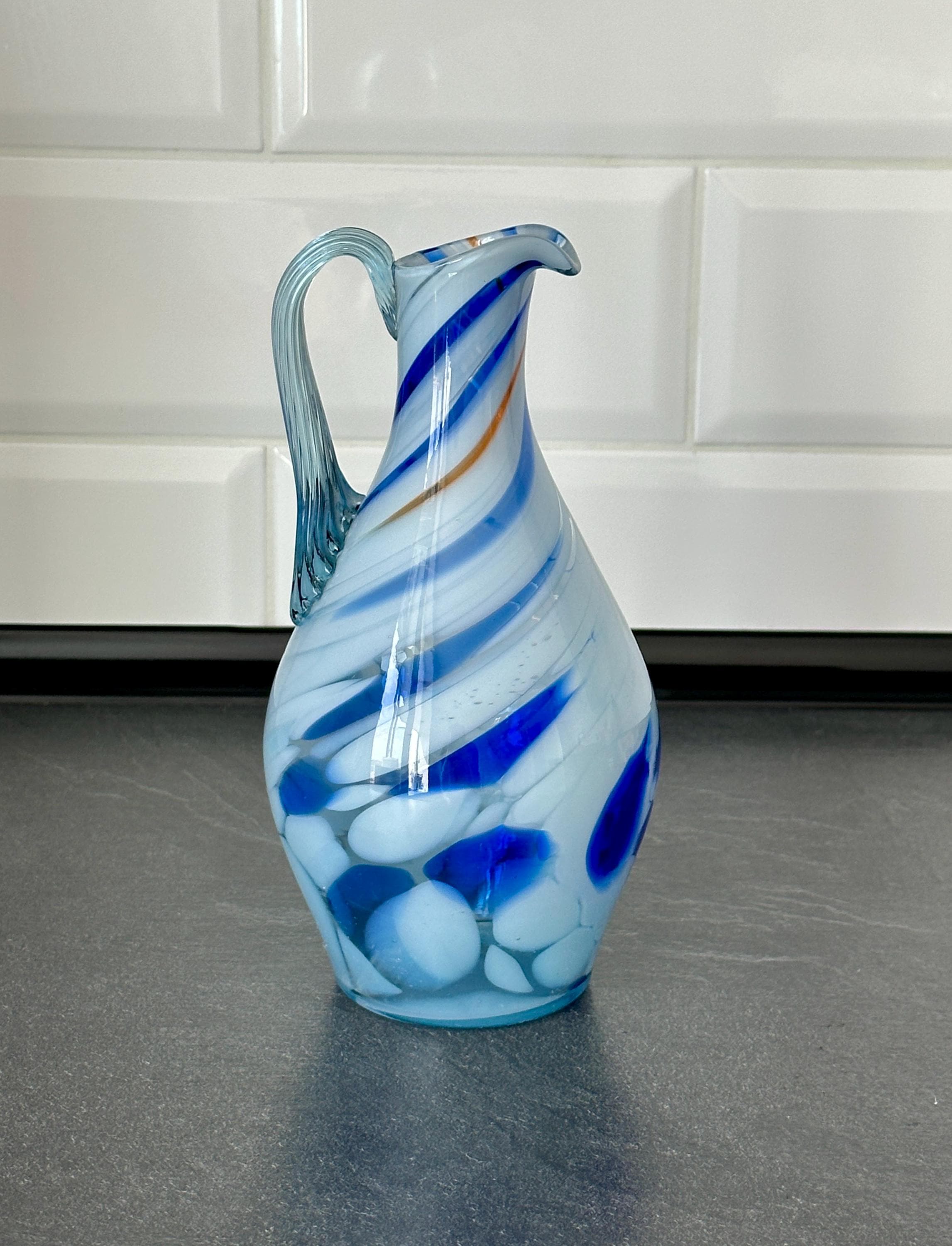 Spiral glass pitcher - Etsy 日本