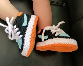 Gehäkelte Baby Sneakers Socken: Gestrickte Säugling Booties, Unisex Neugeborene Geschenk