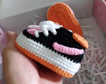 Crochet Baby Sneaker Booties: Soft Newborn Shoes, Custom Colors