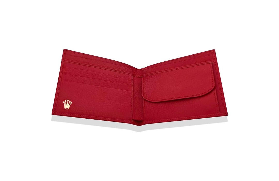 Authentic Rolex Red Leather Bi-fold Wallet 60.02.55 Rank S - Etsy