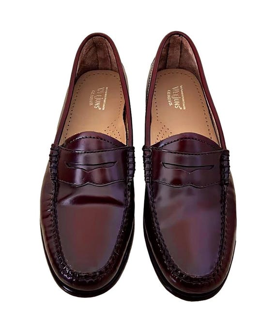 G.H. Bass Weejuns Larson Women Cherry Brown Leather Loafers  display picture 1