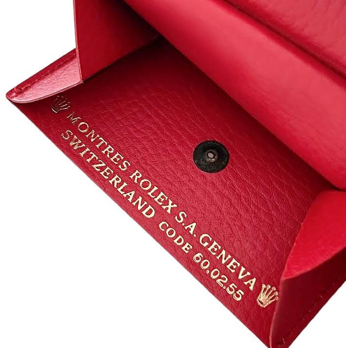 Authentic Rolex Red Leather Bi-fold Wallet 60.02.55 Rank S - Etsy