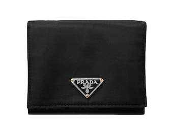 PRADA Vintage Triangle Tag Leather Wallet - Etsy