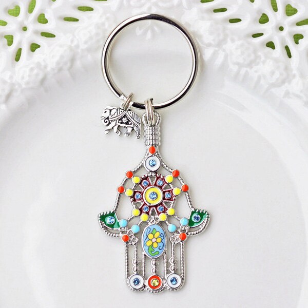 Hamsa Hand Schlüsselanhänger, Hamsa Keychain, dekorative Schlüsselanhänger, Hamsa Hand, Hamsa Schlüsselanhänger, Schlüsselring Hamsa Hand, Hamsa, dekorative Schlüsselanhänger