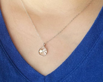 Shooting Star Necklace, Shooting Star Sterling Silver Necklace, Celestial Jewelry, Star Jewelry, Sterling Silver Star Necklace, Star Gift