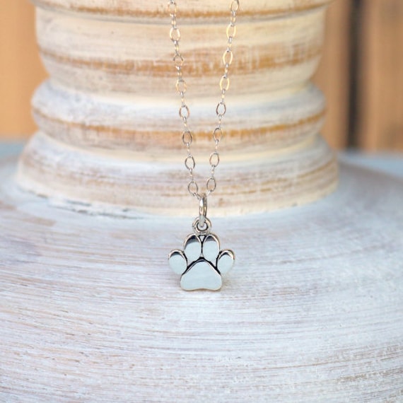 Etsy paw print necklace deals