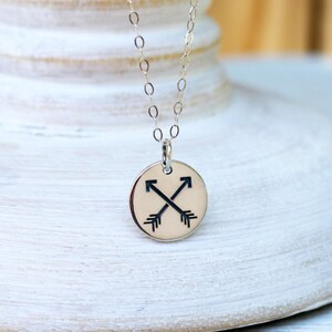 Friendship Necklace, Sterling Silver Friendship Necklace, Gift for BFF, Best Friend Gift, Crossed Arrows Necklace, Friendship Jewelry