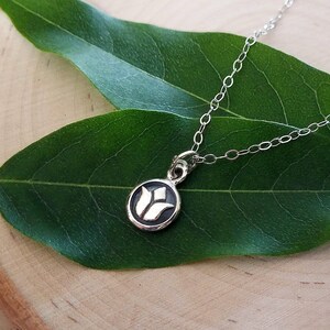 Lotus Necklace, Sterling Silver Lotus Necklace, Lotus Charm Necklace, Yoga Necklace, Flower Necklace, Tiny Lotus Necklace, Yoga Jewelry