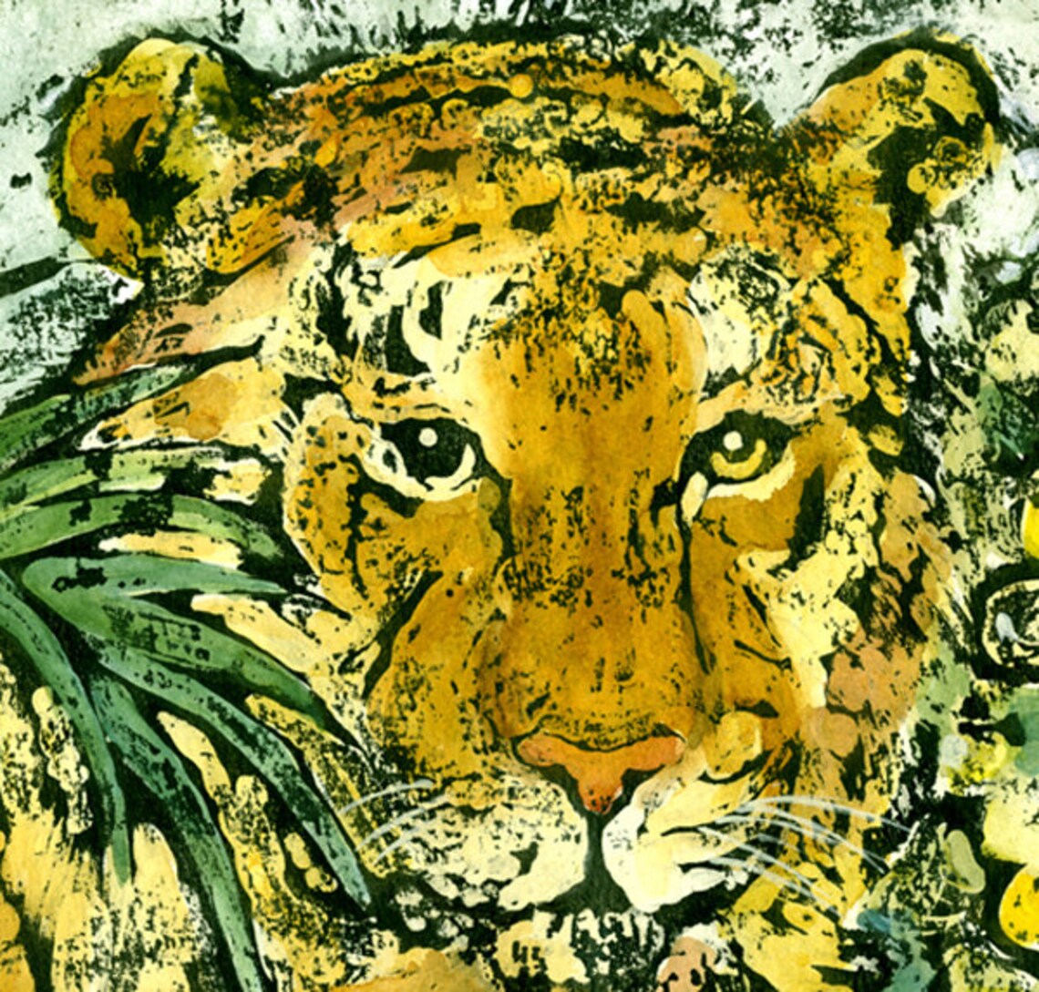 Original Tiger Painting Wall Decor Jungle Tiger Free Spirit Etsy Canada