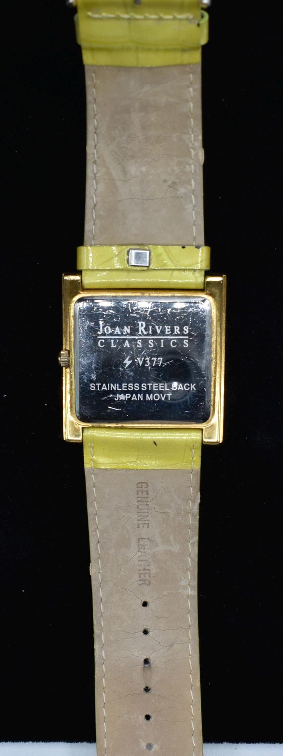 Retired Joan Rivers Classic Rhinestone Watch Leather Band  display picture 3