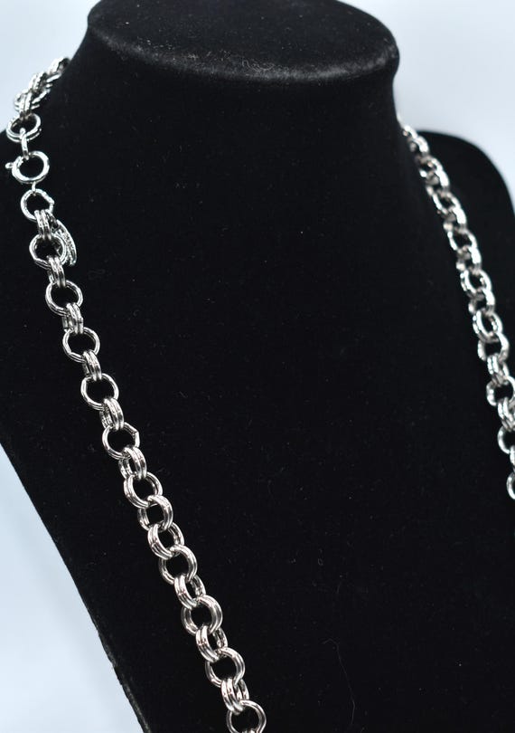 ホワイティングデイビス シルバーメッキ ダブルリンクチェーン