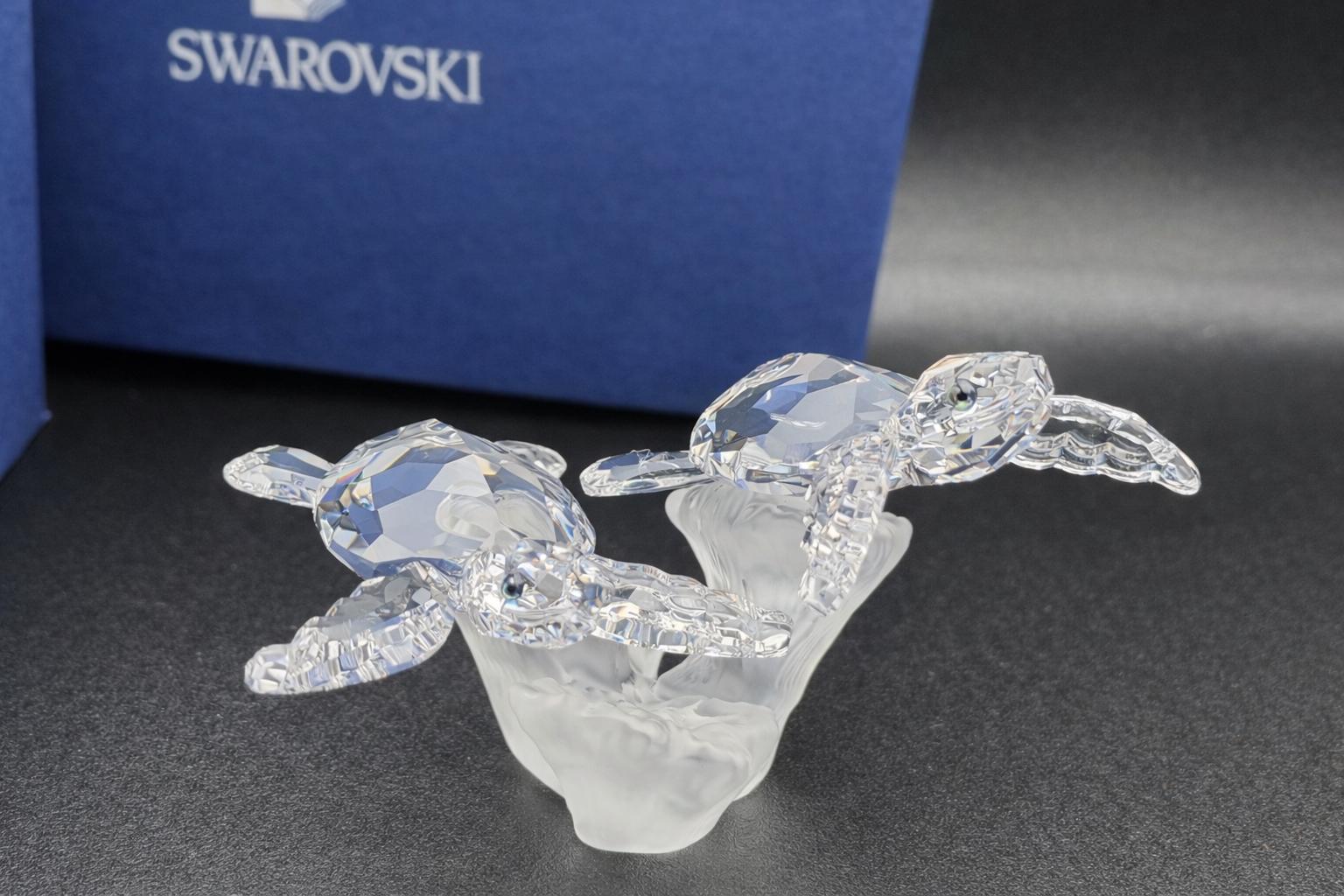 Swarovski Crystal Baby Sea Turtles Figurine Boxed - Etsy